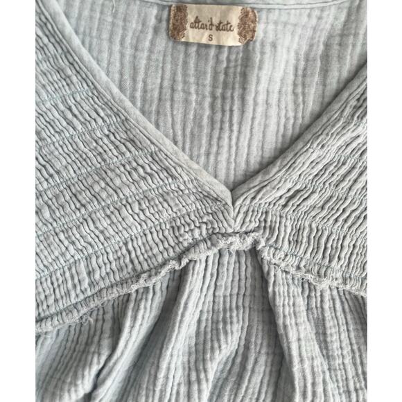 ALTAR’D STATE | Womens Boho Dusty Blue Summer Cotton Beachy Cottagecore | Small - Picture 5 of 7